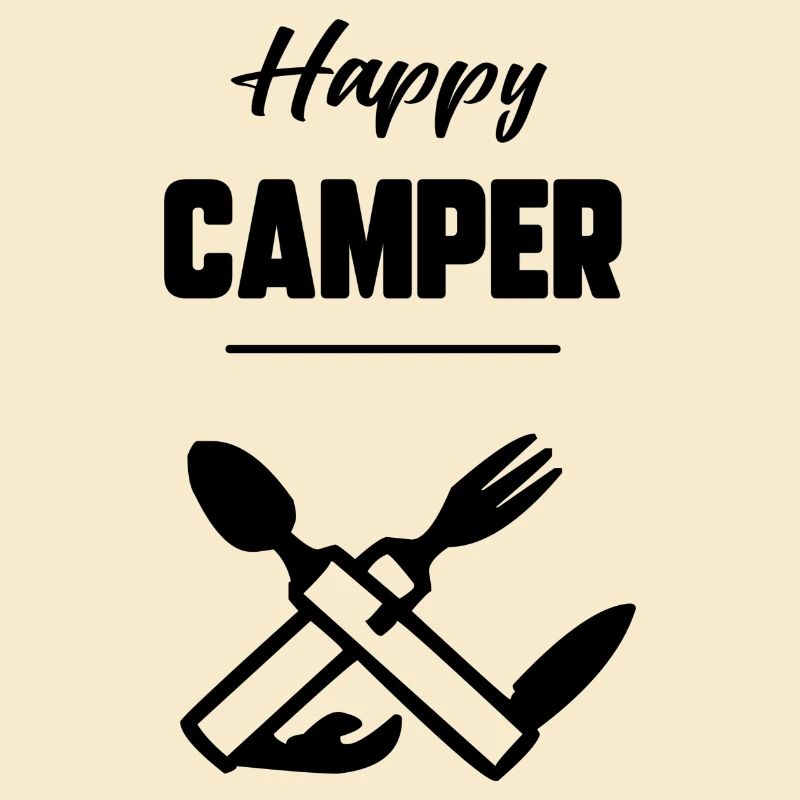 Glücklicher Camper