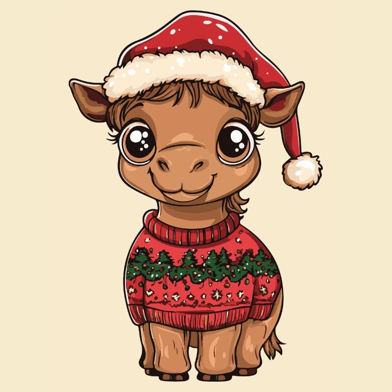 Kamel Weihnachten Comic
