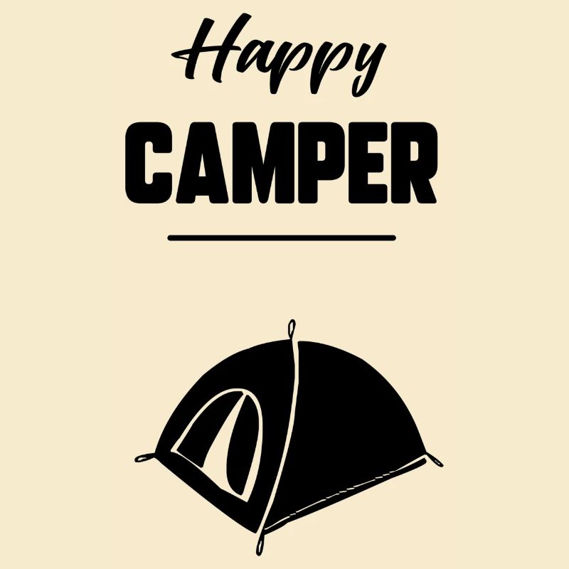 Glücklicher Camper
