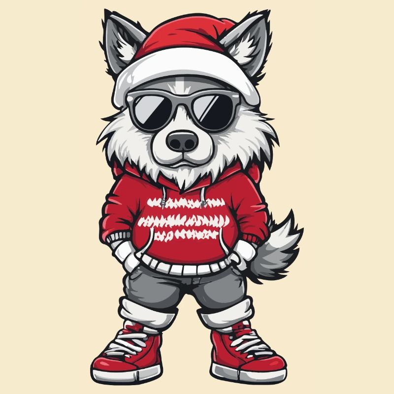 Wolf Christmas X-Mas