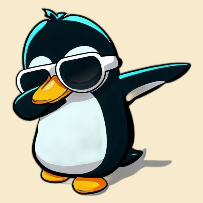 Der dabbende Pinguin