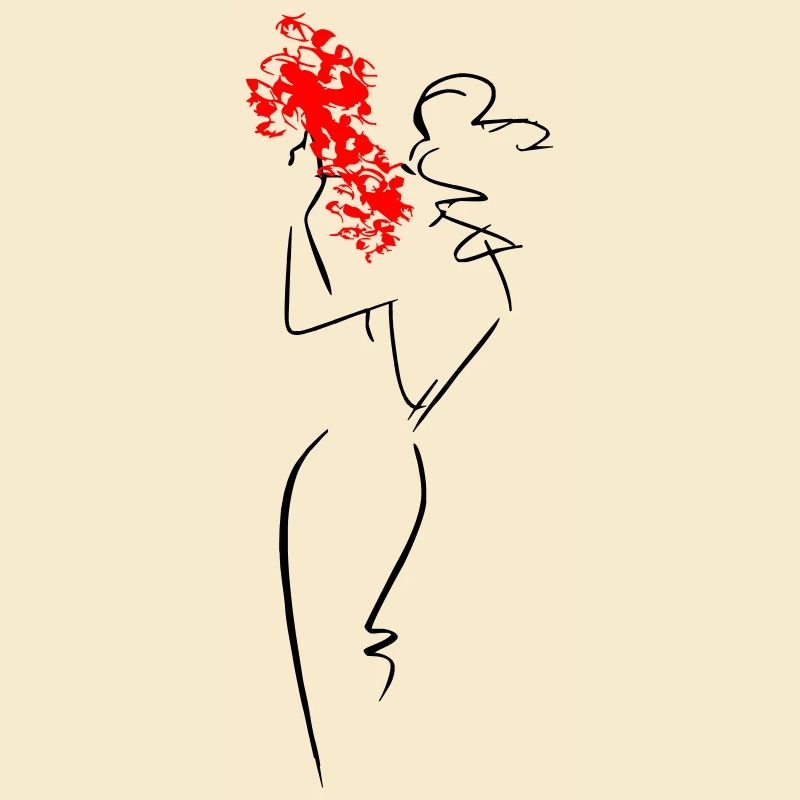 Braut mit Blumen