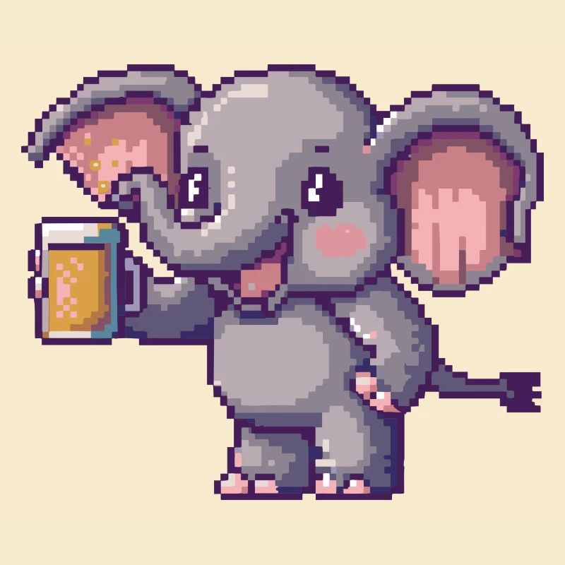 Elefant Bier Pixel