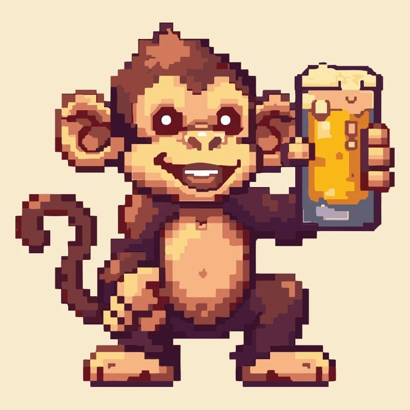 Monkey Beer Pixel