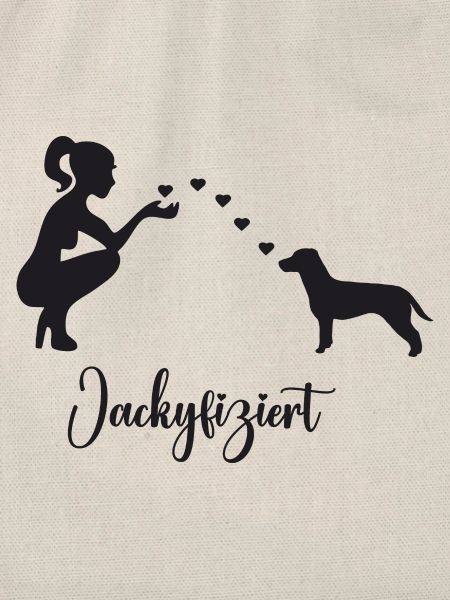 Jack Russell Terrier mit Frau