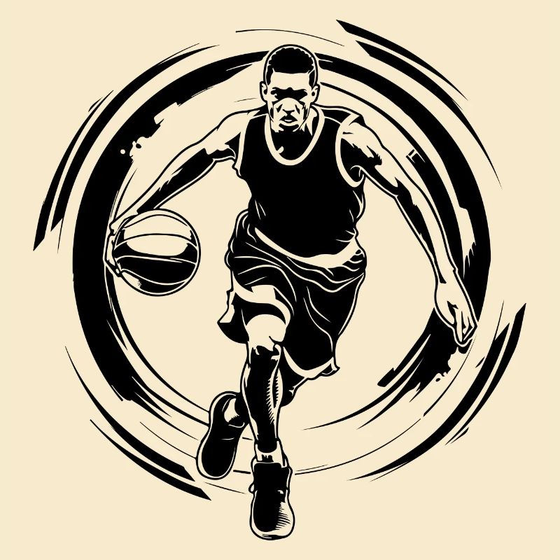 Basketteur Basketteur Basketteur Silhouette