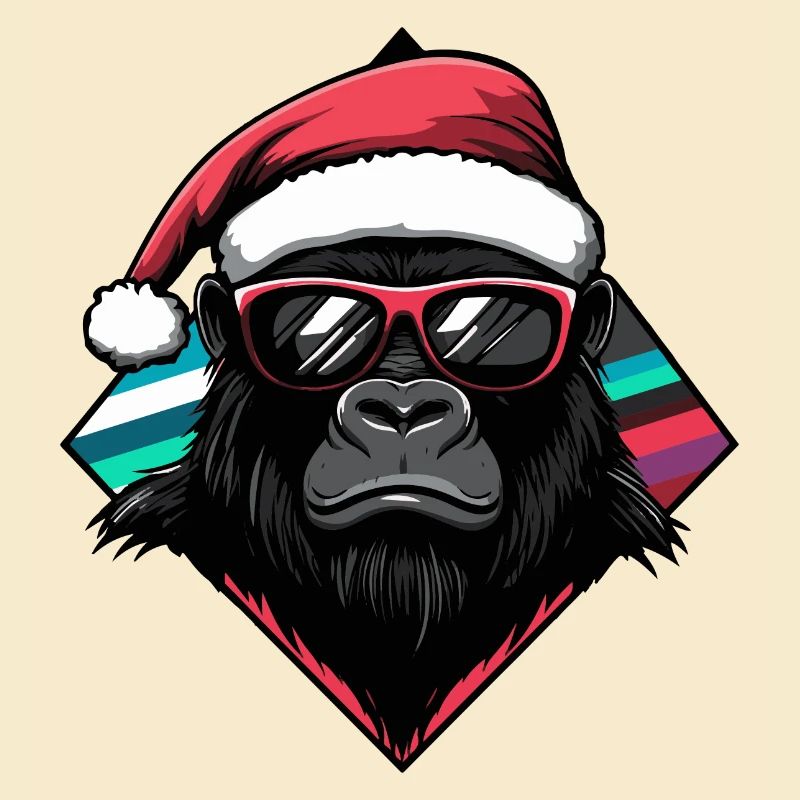 Gorille Noël Cool
