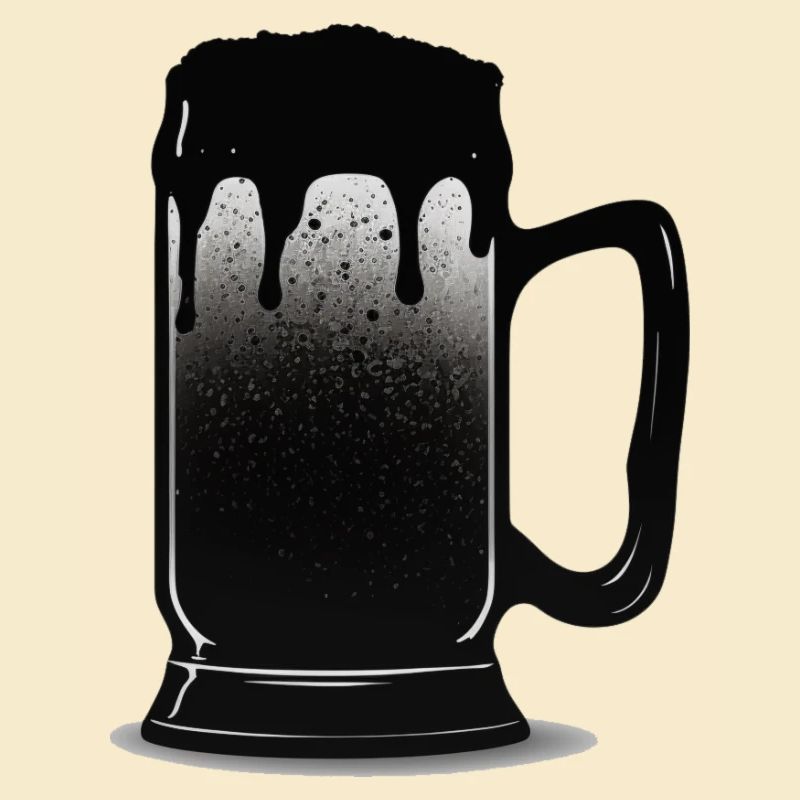 Black Beer Mug Silhouette