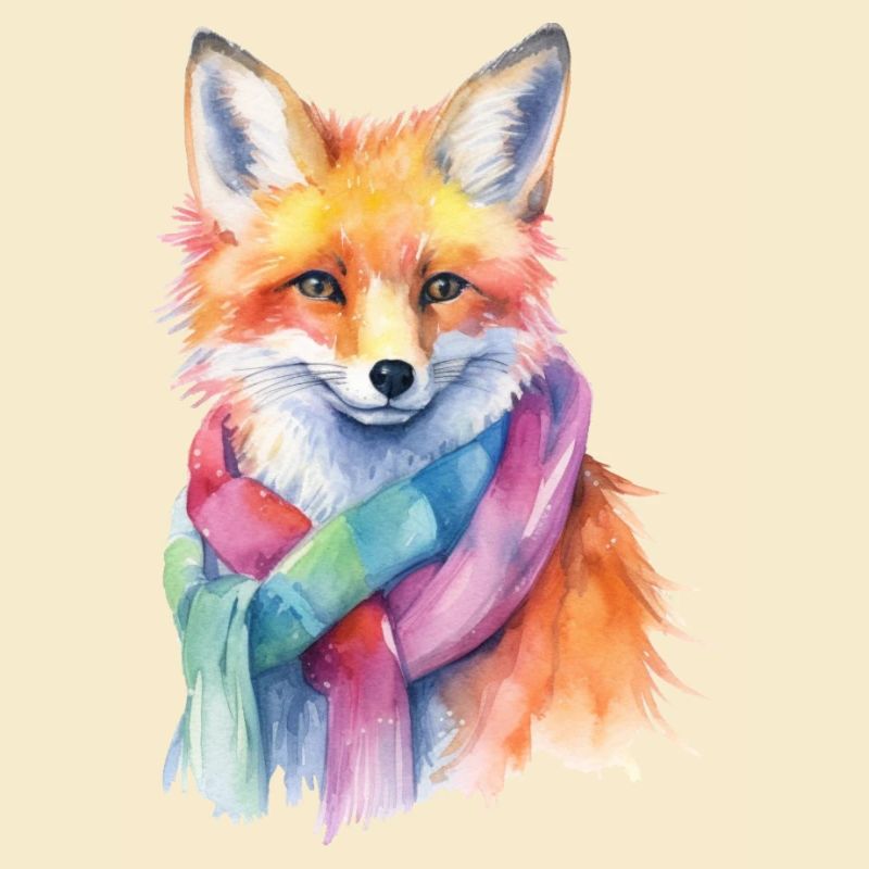 Fuchs mit Schal