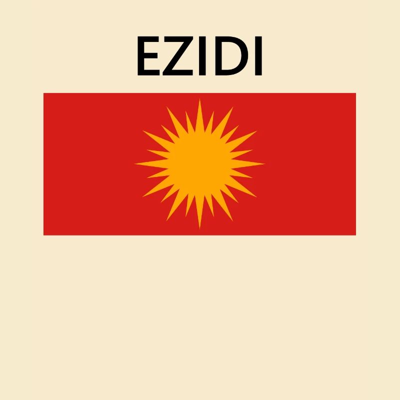 Drapeau ezidxan drapeau ezidi sur le dos