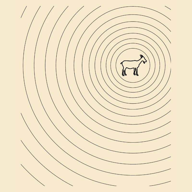 Chèvre bouc bouc vagues