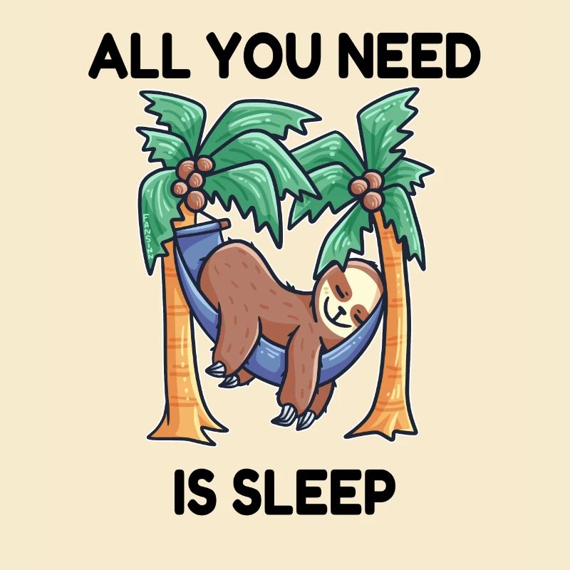 Sloth hammock sleeping