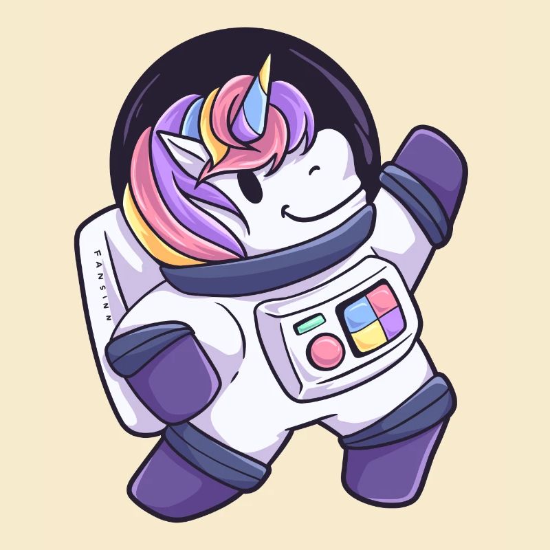 Cadeau d'astronaute de l'espace extra-atmosphérique de licorne