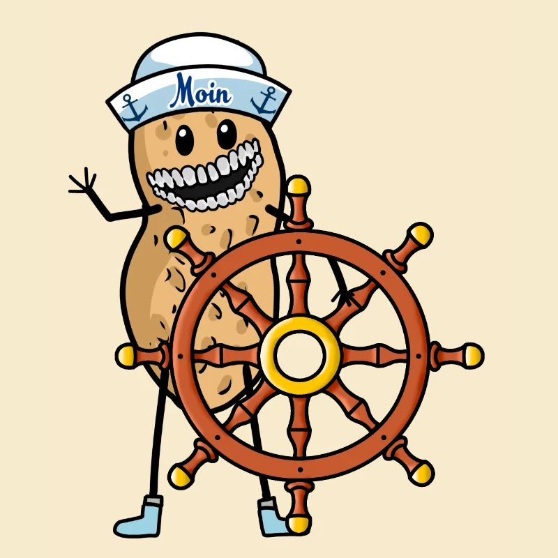 Peanut helmsman sailor steering wheel maritime