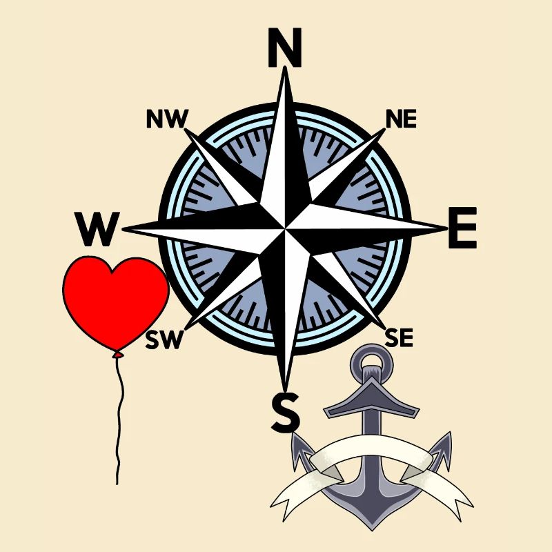Anchor Sailor Compass Windrose Balloon Tour