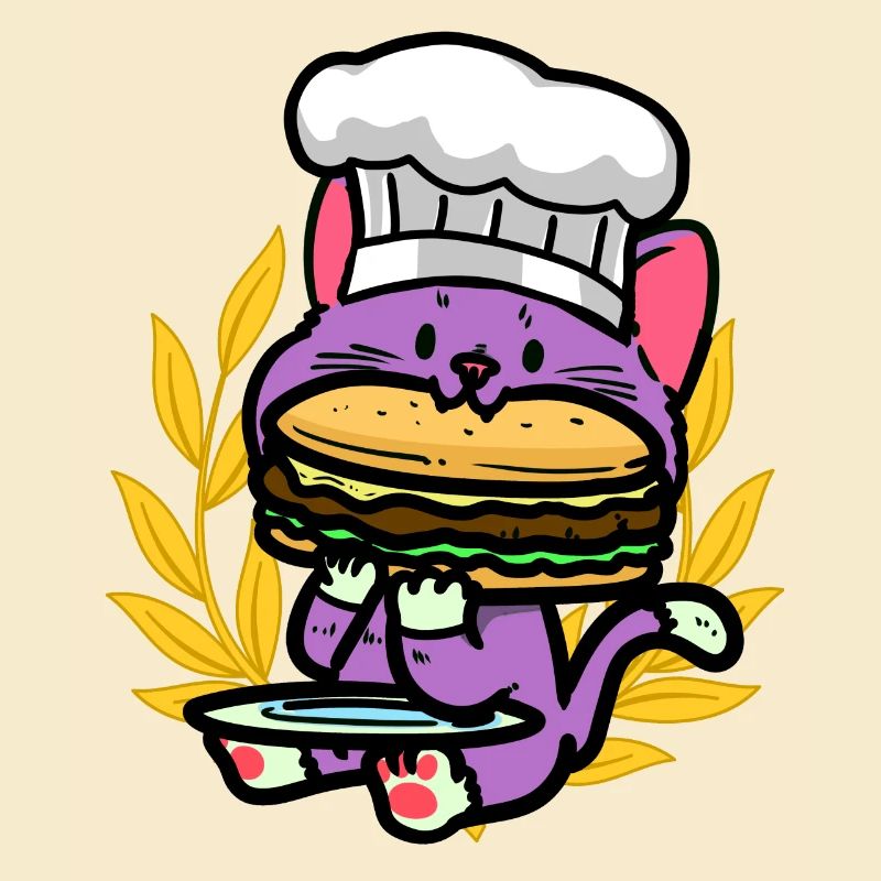 Chats, Enfant, Burger, Snacking, Faim, Restauration Rapide, Enfant