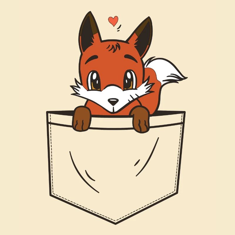 Süßer Fuchs - Brusttasche - Fox pocket