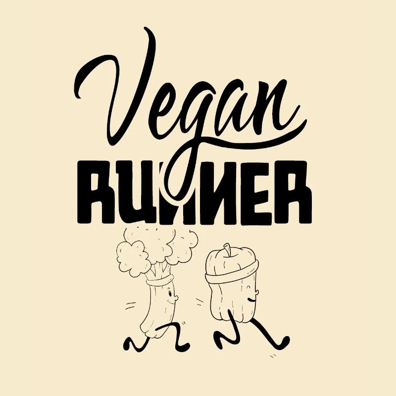 Vegan Runner Marathon Jogger Running Jogging