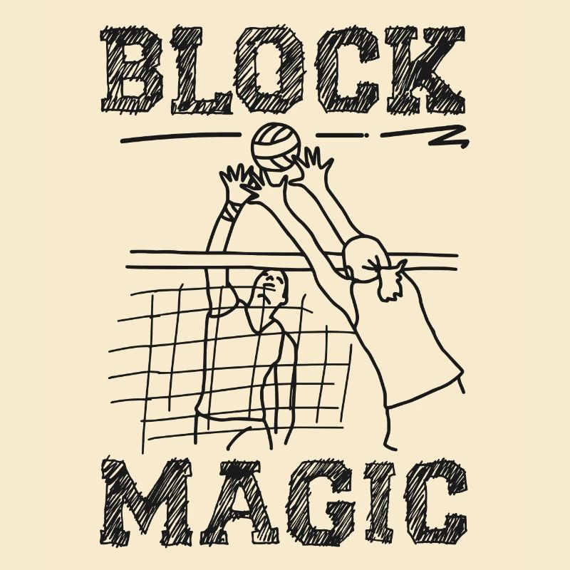 Volleyball Player Team Block Magic