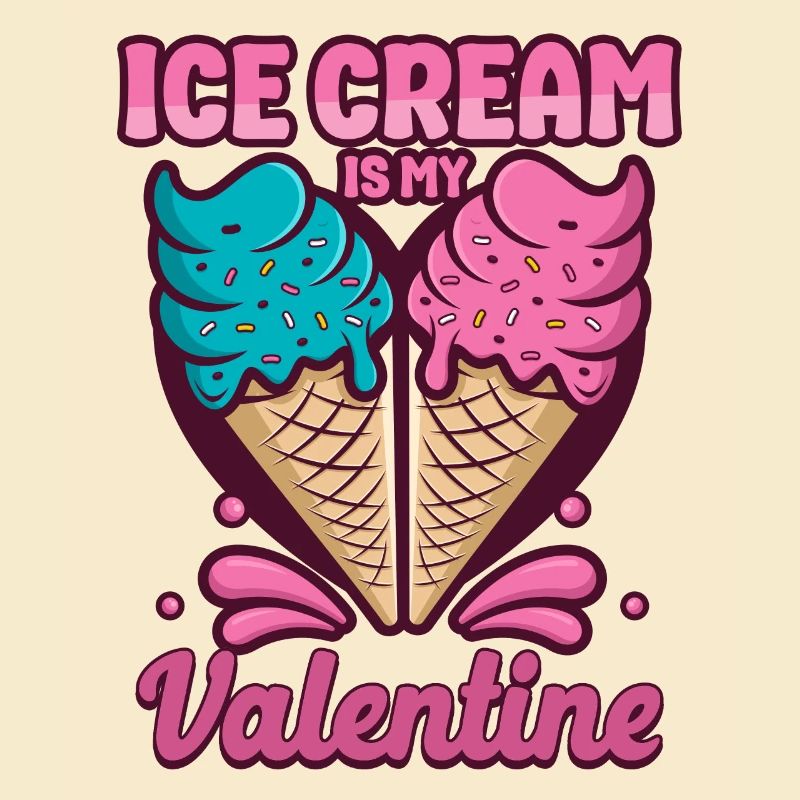 Crème glacée Cône de la Saint-Valentin
