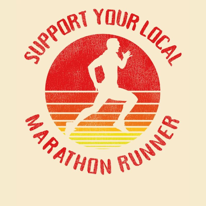 Running Runner Half Marathon Retro