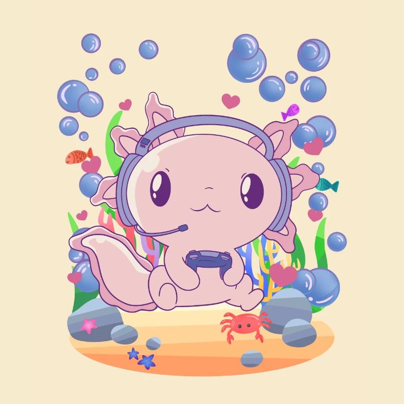 Axolotl gambles underwater
