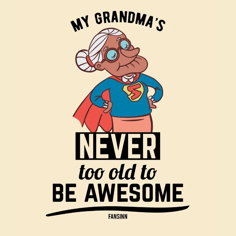 coole Oma Mutter Großmutter Held