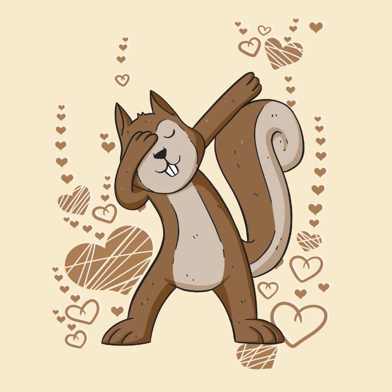 dabbing Eichhörnchen tanzen Waldtier