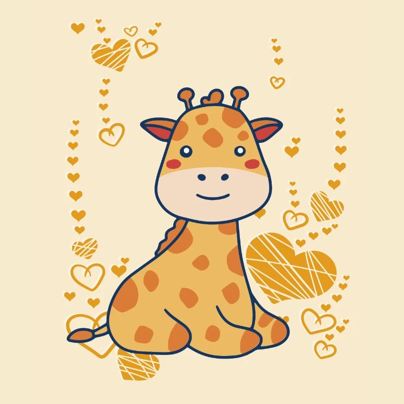 mignon bébé girafe
