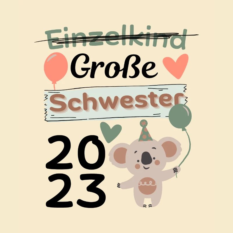 Einzelkind große Schwester 2023 Geschenk