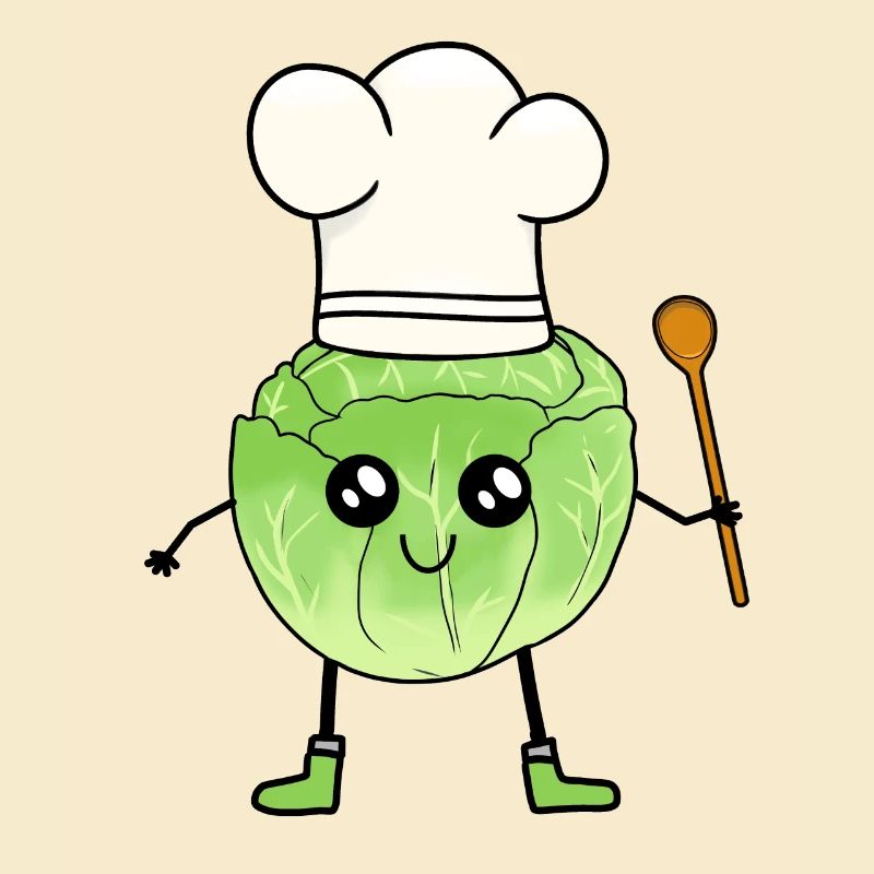 Cabbage Head Cooking Spoon Vegetable Hobby Cook