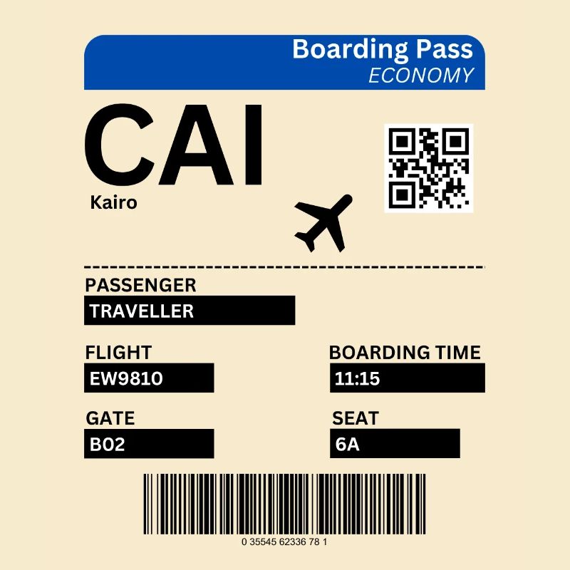 Le Caire Égypte Billet d’avion Le Caire Idée de vacances