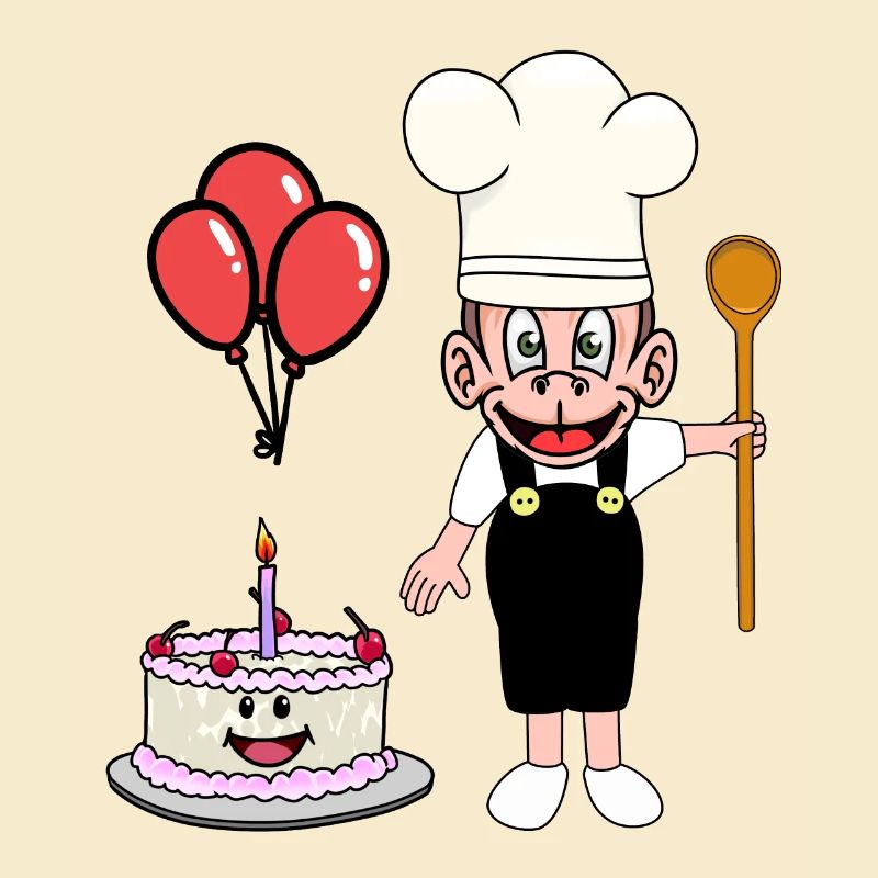 Monkey Monkey Birthday Baker Cake