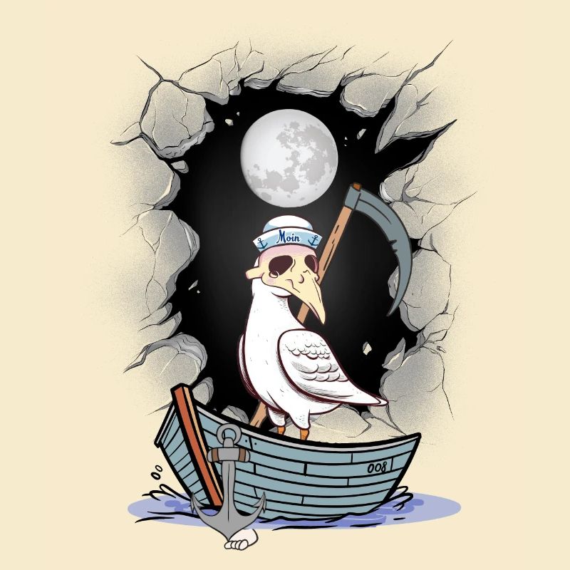 Halloween Möwe Möwen maritim Seemann Matrose