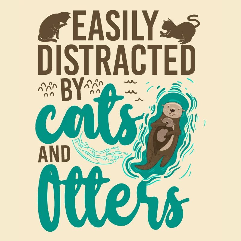Otter Cat Easily Distracted By