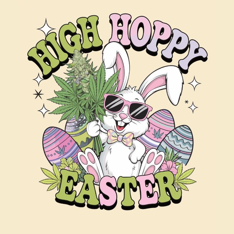 Funny Easter Bunny with Weed – High Hoppy Easter
