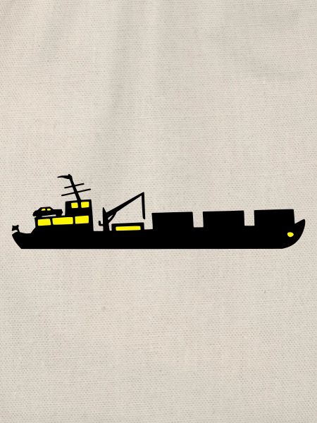 Boot Frachtschiff Schiff zweifarbig