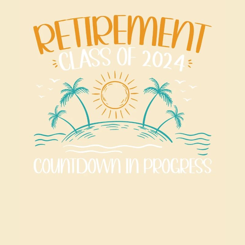 2024 Retirement Countdown Beach Tee