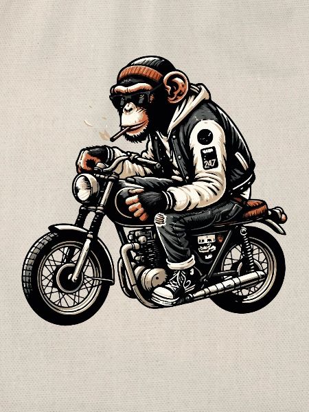 Schimpanse Biker Coolness Tee