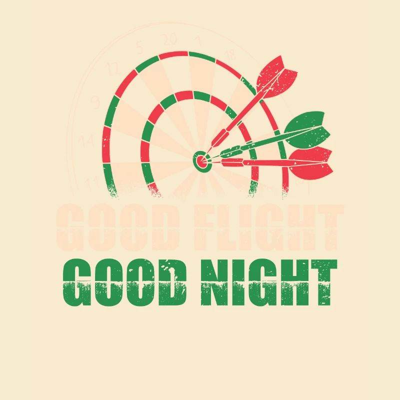 Fléchettes Good Flight Night Motif Tee