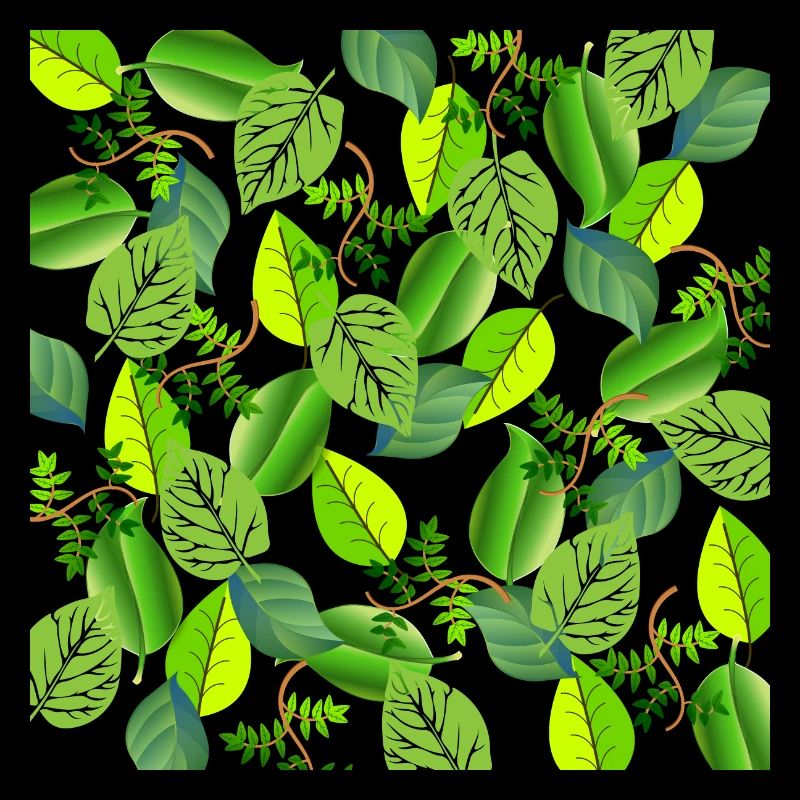 Green leaf collage