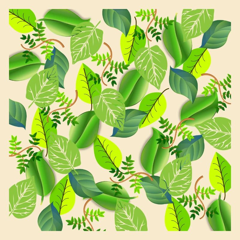 Green leaf collage