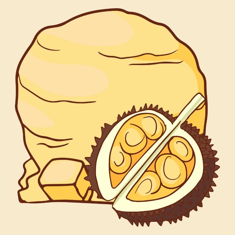Durian Eis Speiseeis Eiskrem Eiscreme Kugeleis