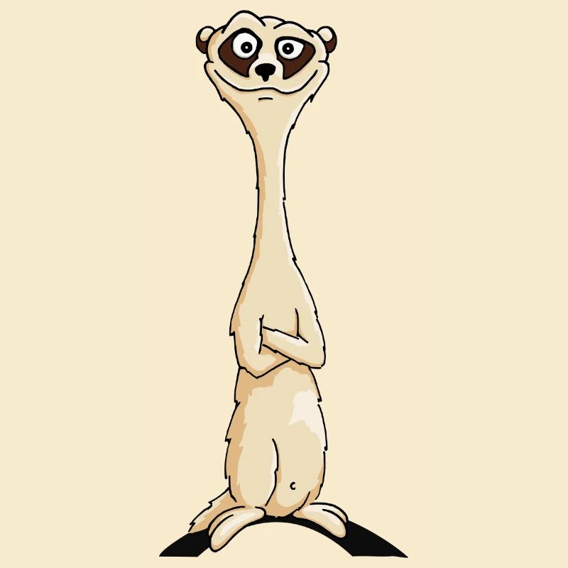 cadeau décontracté audacieux suricates de dessin animé effronté