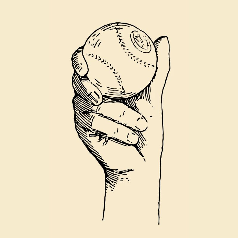 Hand with baseball