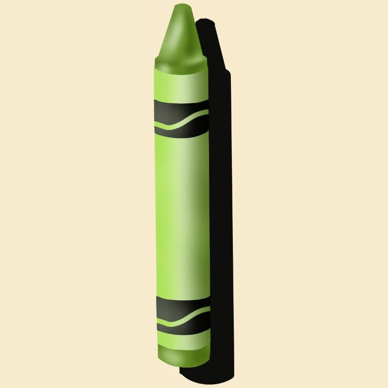 Crayon vert - dessin numérique
