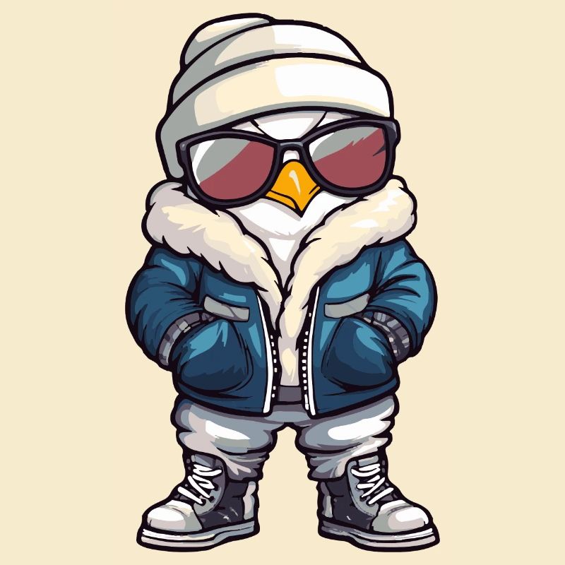 Taube Vogel Winter Comic