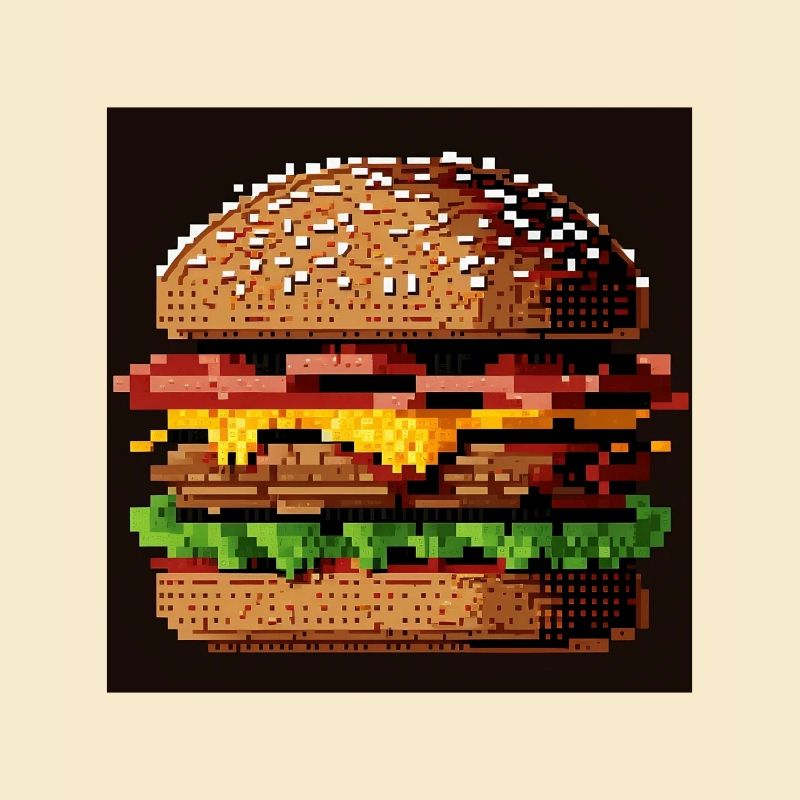 8-Bit Burger, Pixel Art