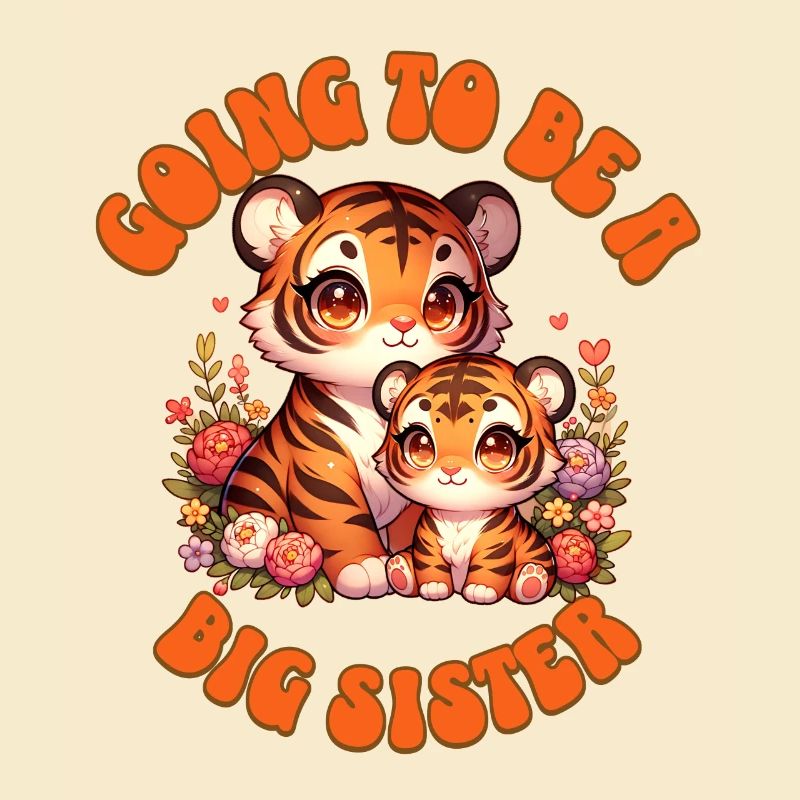 Werde eine große schwester süße Tiger