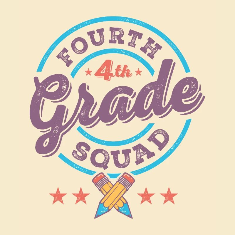 Fourth 4th Grade Squad Team Back To School Teacher